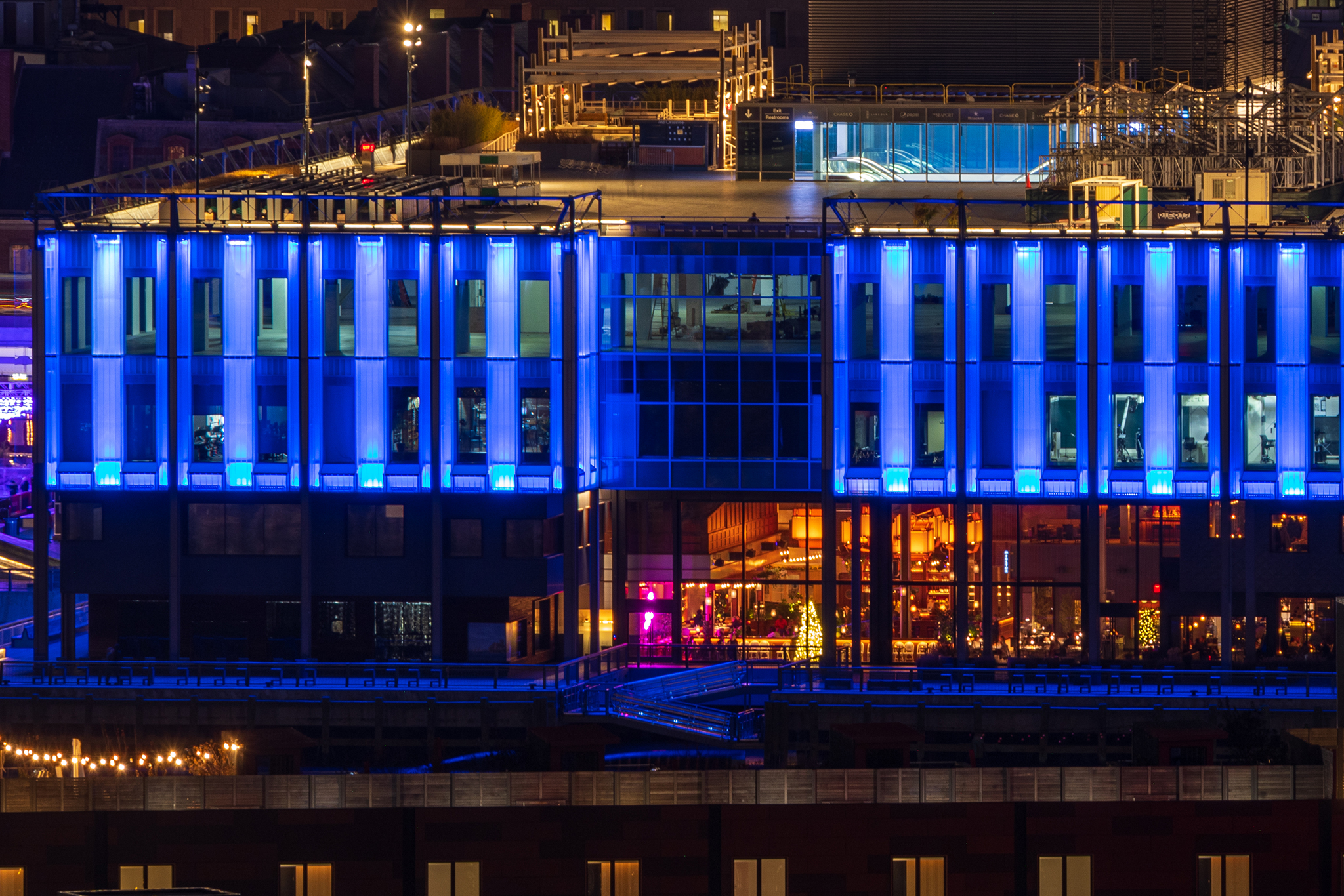 Manhattan's Pier 17 from Brooklyn photographed at 1200mm